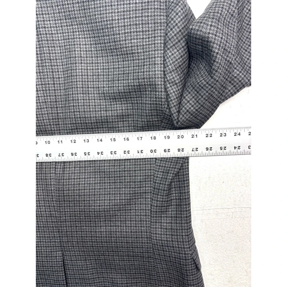 Ralph Lauren 40R‎ Gray Houndstooth Blazer Jacket Sport Suit Coat Flannel Wool